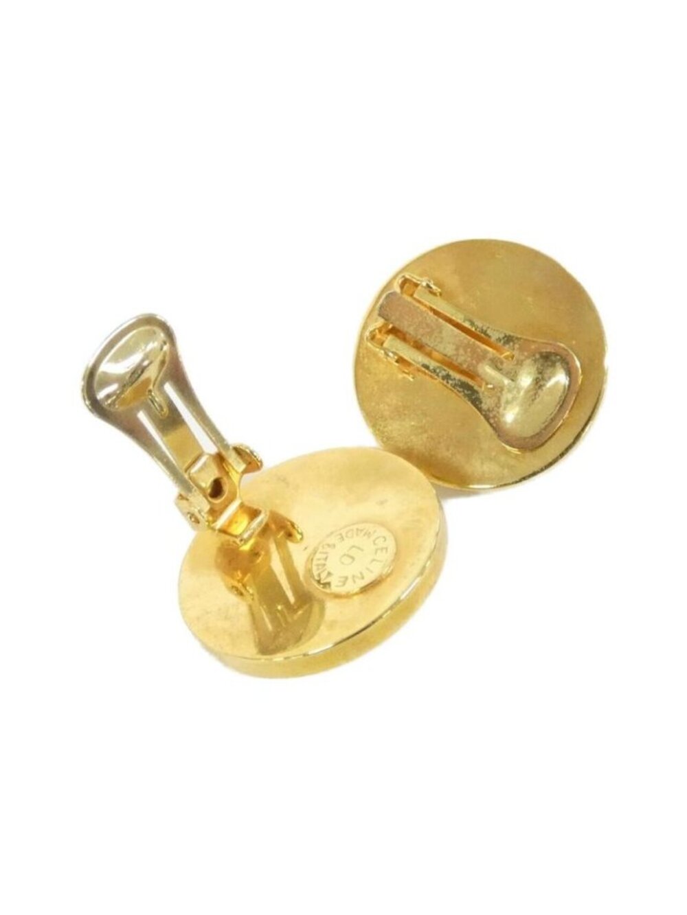 Celine Vintage Earrings White - Picture 3 of 4